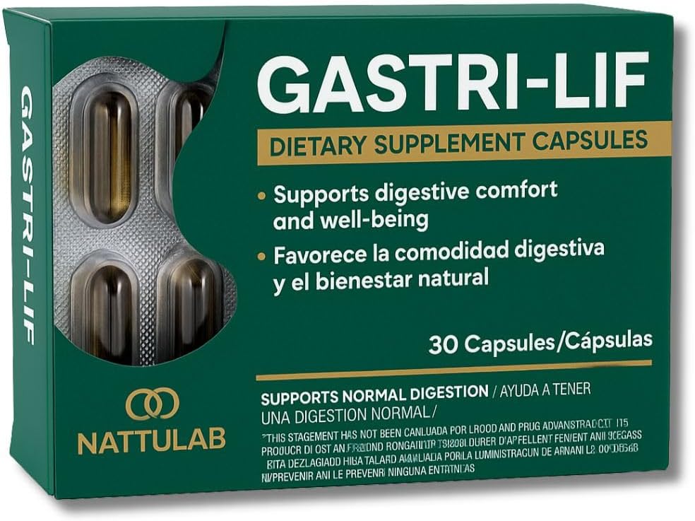 GASTRI-LIF – 30 capsule – Integratore dietetico – Cuachalalate, Cancerina, Camomilla, Citronella & More – Miscela di erbe tradizionale per il supporto digestivo – Naturale, Non OGM