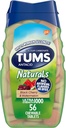 TUMS Naturals Antiacide ultra-fort pour le soulagement des brûlures d'estomac, cerise noire et pastèque - 56 Compte