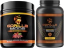 Préentraînement Gorilla Mind (Strawberry Kiwi) + Protéine de lactosérum de qualité supérieure (chocolat) - Stack complet pour le carburant maximum de résultats