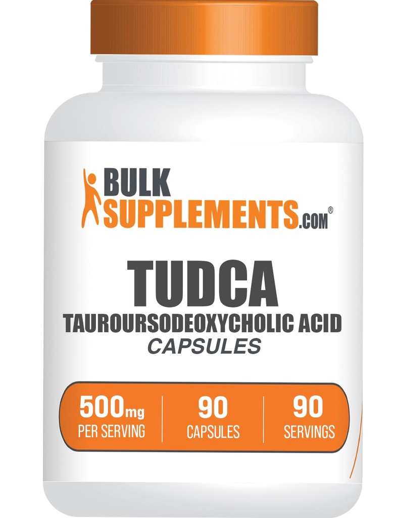 BulkSupplements.com TUDCA Capsules - TUDCA Supplement, Tauroursodeoxycholsäure, TUDCA 500mg für Liver Support - Glutenfrei, 1 Kapsel pro Servierung, 90 Kapseln (Pack von 1)