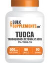 BulkSupplements.com Capsule TUDCA - Integratore TUDCA, Acido Tauroursodeoxycholic, TUDCA 500mg per Supporto Liver - Gluten Free, 1 Capsule per Serving, 90 Capsule (Pack of 1)