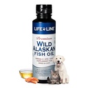 Linea di vita Pet Nutrition Wild Alaskan Fish Oil Omega-3 Supplemento per pelle e cappotto – Supporta la salute del cervello, occhio e cuore in cani e gatti, 8.5oz