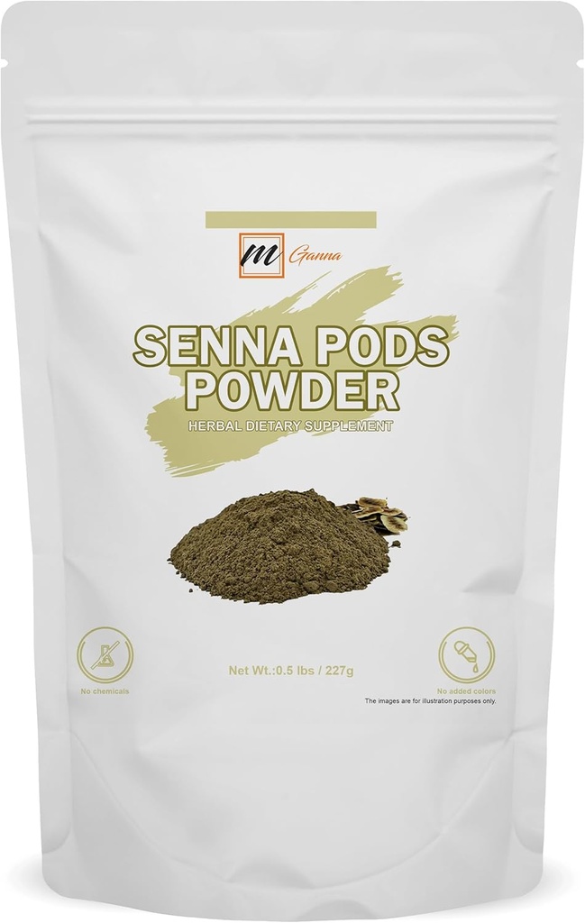 Polvere di senna Pods (Cassia Angustifolia) Integratore naturale Benessere digestivo 0.5 lbs / 227 GMS