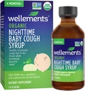 Wellements Organic Nighttime Baby Cough Syrup | Soothes Occasional Cough a causa della gola secca mentre promuove il sonno di una notte pacifica*, USDA Organic | 2 Fl Oz, 4 Mesi+