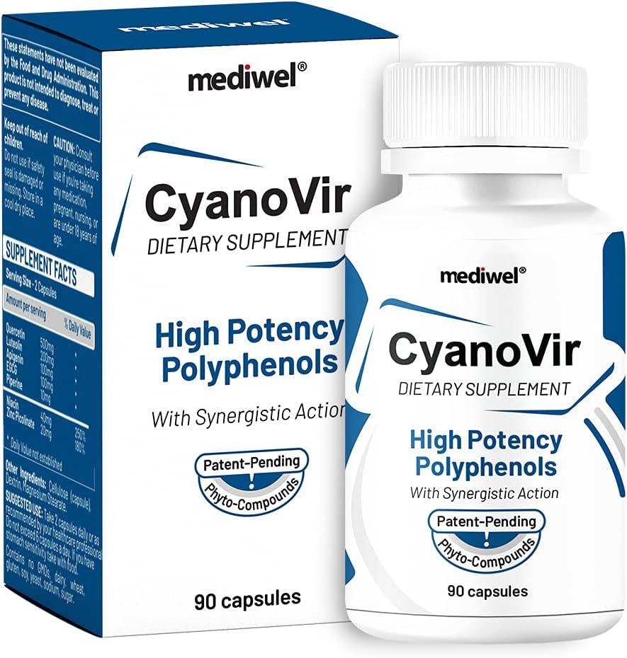 CyanoVir – Formule avancée de soutien immunitaire – Quercetin, Luteolin, Apigenin, EGCG – Promotion de la santé immunitaire, de la protection cellulaire et du renouvellement, et de la fonction respiratoire – Fabriqué aux États-Unis