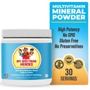 My Spectrum Heroes Kids Powder Multivitamin - Pulver-Ergänzung, Bessere Absorption, Nicht-GVO, Nicht-Gluten, keine künstlichen Zutaten - Neurale Hilfe für Kinder auf dem Spektrum - 30 Servietten