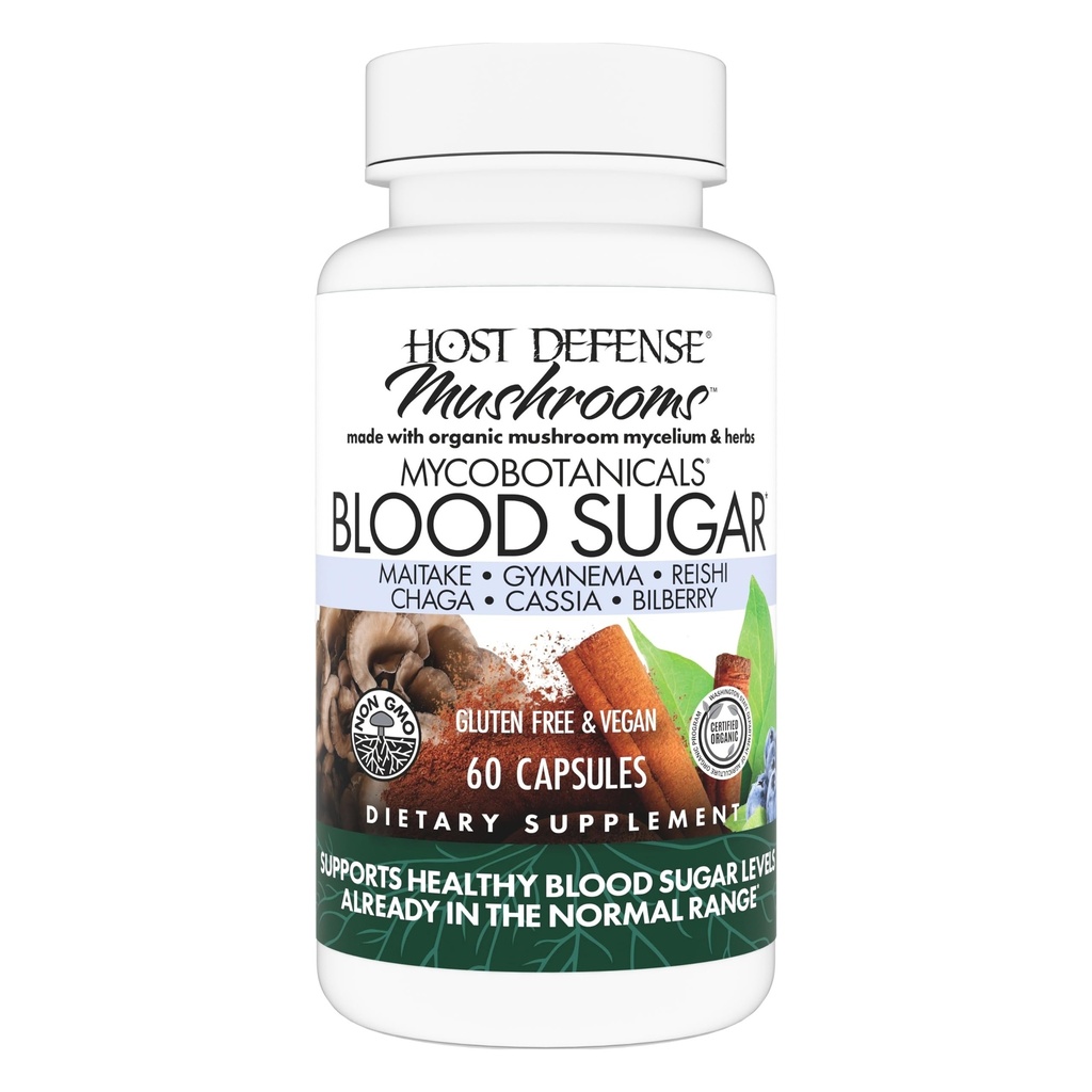 Host Defense MycoBotanicals Capsules - Supplément à base de plantes avec Chaga, Reishi & Maitake Champignons - Supplément Mycélium Champignon pour équilibre sain - 60 Capsules (30 portions)*
