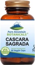 Pure Mountain Botanicals Cascara Sagrada Capsules - Vegan Kosher Caps Jetzt mit 400mg Wild Harvest Cascara Sagrada Aged Bark Supplement
