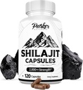 Parker Naturals Pure Himalayan Shilajit Kapseln, 2000 mg Stärke Shilajit Resin und Fulvic Säure Supplement, Vegan und Glutenfreie Kapseln, 120 Zähler