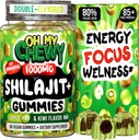 Pure Himalayan Shilajit Gummies - High Potency Gold Grade Harz - Energie Boost und Immununterstützung für Männer und Frauen mit Ashwagandha und Shatavari - Apple & Kiwi