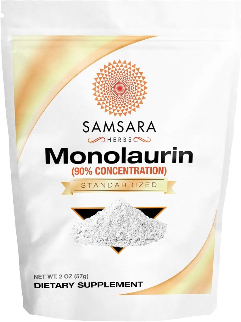 Samsara Herbs Monolaurin Estratto di polvere (2oz/57g) Supporto immunitario - Polvere di estratto di cocco