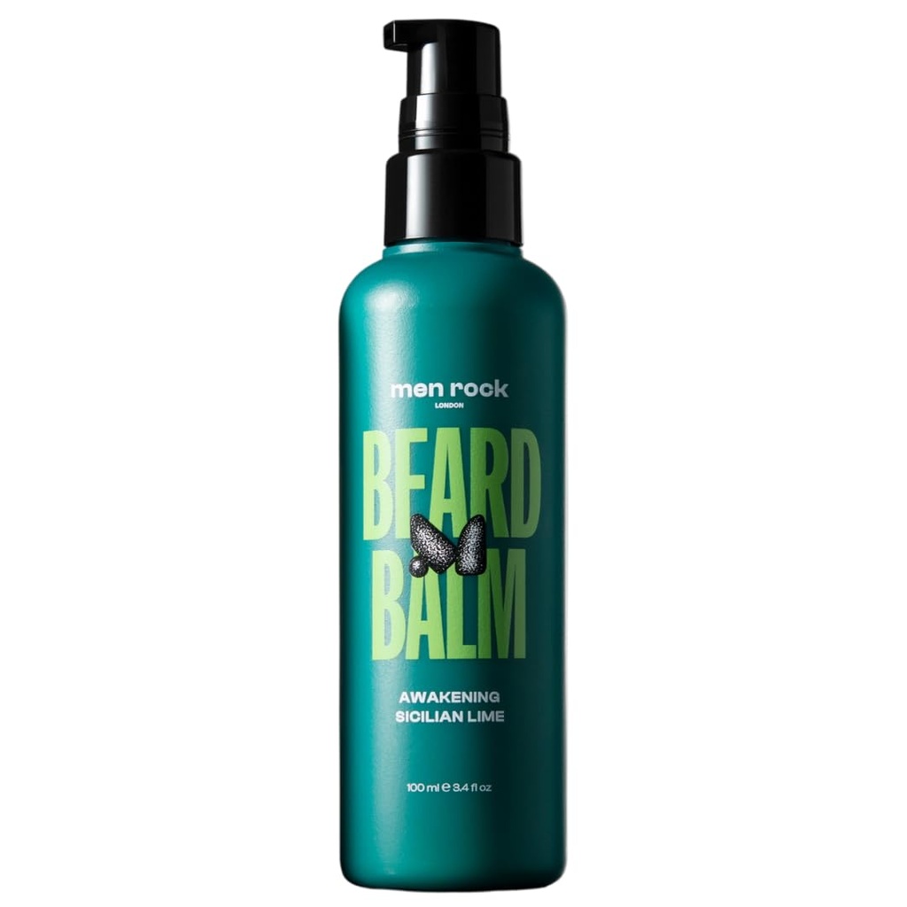 Uomo Rock Awakening Beard Balm - Siciliano Lime - Lasciare in Beard Condizionatore per Uomo - Mens Skincare Products - Condizionatore e Ammorbidente Balm - 3.4 oz