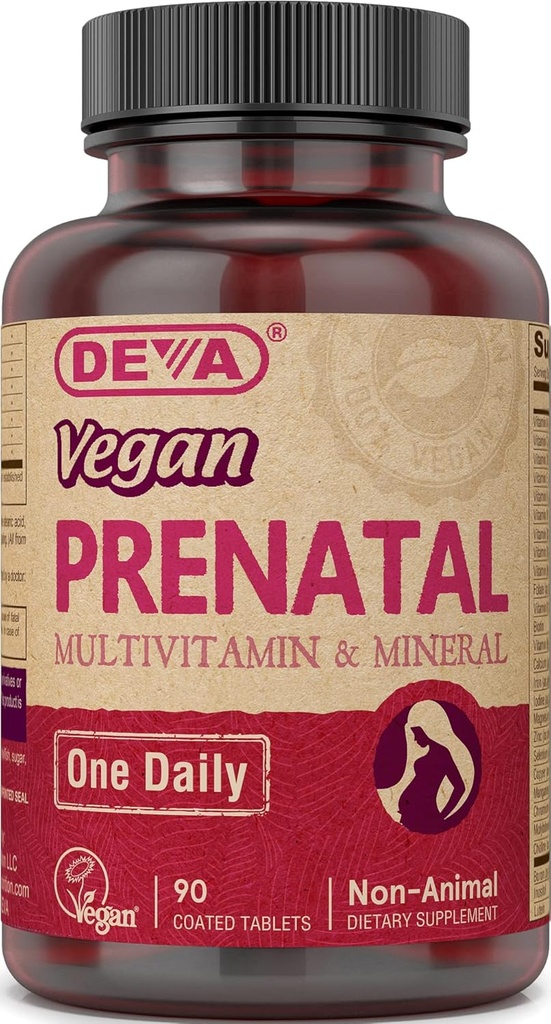 Deva Vegan Multivitamines et minéraux prénatals - 90 comprimés, 2 boîtes