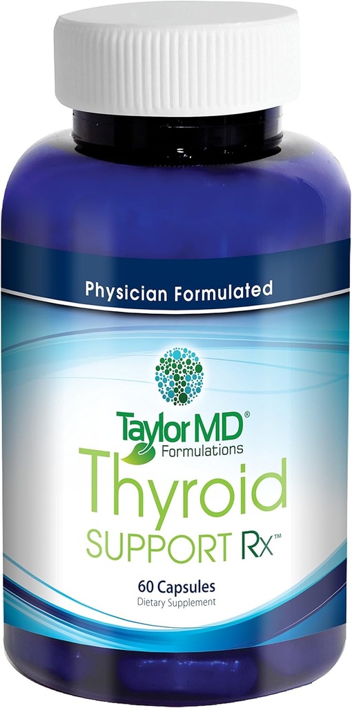 Integratore tiroideo Rx – Miscela naturale di iodio, tirosina, Schisandra, Coleus Forskohli, Ashwagandha e di più – Miglior mix di metabolismo tiroideo - Formulato medico & clinicamente testato – Garantito da Taylor Formulazioni MD.