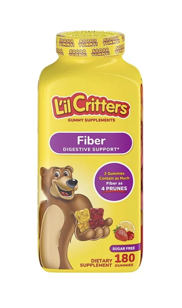 L'il Critters Fiber Gummis, Sugar Free, 180 Count