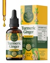 HERBAMAMA Curcumine curcuma et supplément de gingembre - Mélange d'immuno-végétalien avec racine de gingembre liquide, extrait de curcuma et de poivre noir - gouttes sans OGM, sans alcool et sans sucre