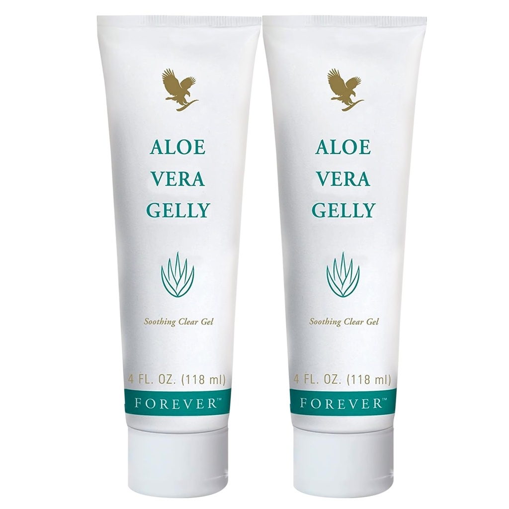 Forever Living - Aloe Vera Gelly - Pure Aloe Gel a Sooth, Moisturize e Condizione - Vegan e Gluten-Free - 4 fl oz (Pack of 2)