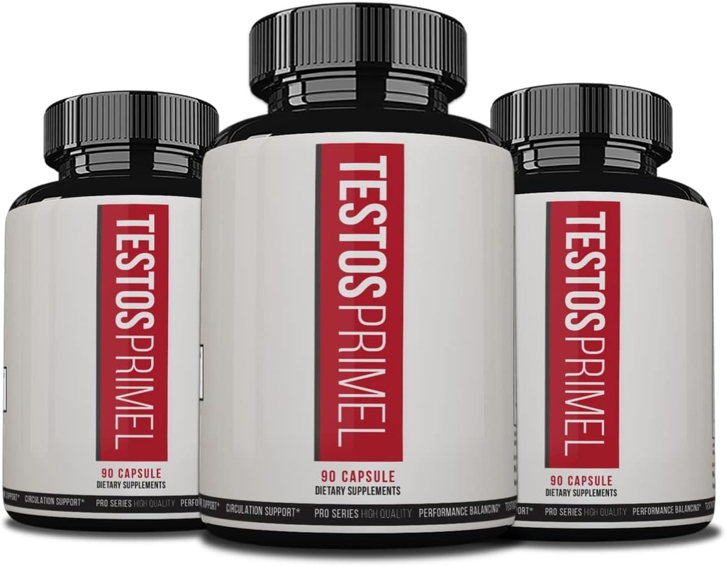 Testos Primel Advanced Formula, TestosPrimel für Muskeln, Testoprime, 270 Kapseln, 3 Monate Versorgung
