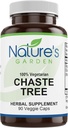 NATURE's GARDEN ESSENTIALS Chaste Tree - 90 Caps Veggie con 400mg Organic Chasteberry