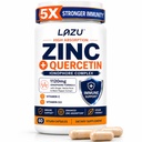 Lazu Virocin - Zink-Ergänzung - Zink Ionophore | Zink, Vitamin C, Vitamin D3 | Verbesserte Immununterstützung und schnelle Absorption | 60 Kapseln