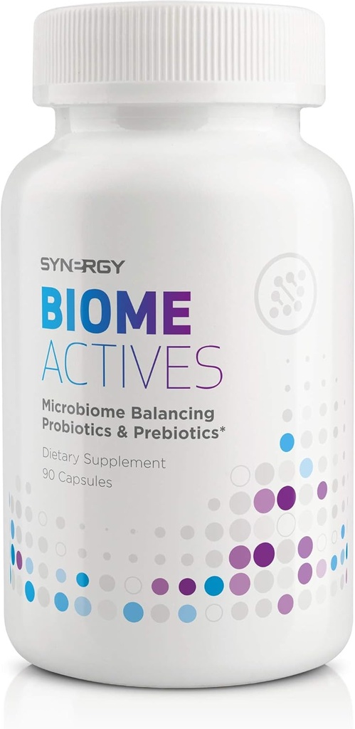 Synergy Biome Actives - Microbiome Balancing Probiotics and Prebiotics - 90 capsule
