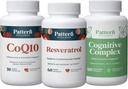 Muster Wellness Gesunde Aging Bundle - CoQ10, Resveratrol, Kognitiver Komplex - Fördert zeitlose Gesundheit & Wellness - 3 Pack, All-Natural, Vegan-Friendly Formeln