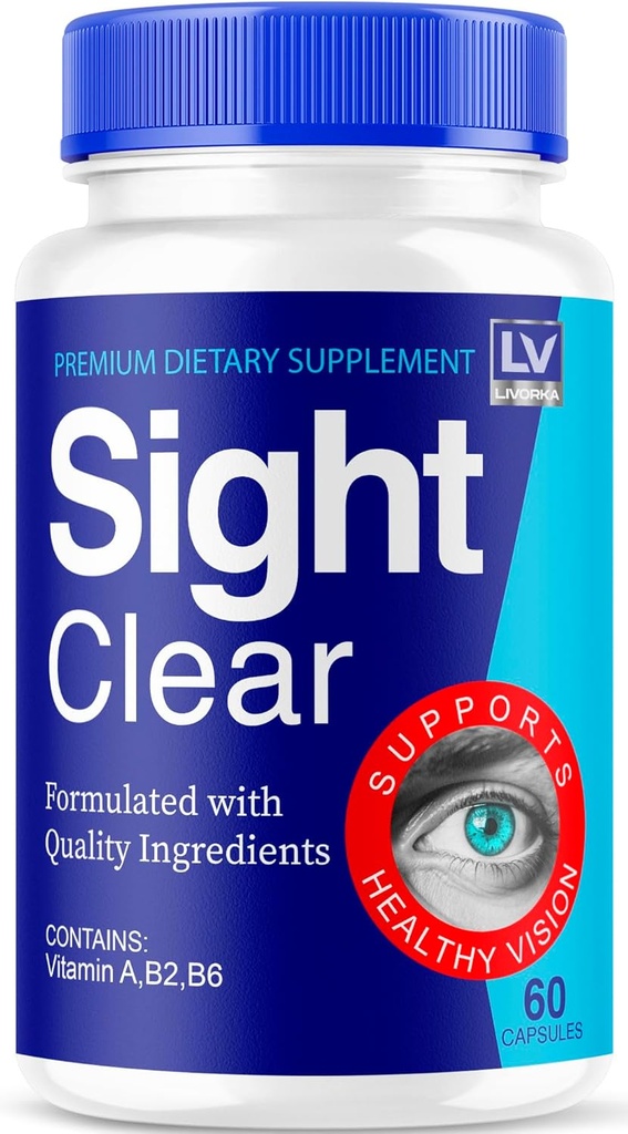 LIVORKA Sight Clear Pills, Sight Clear Support Eye Supplement, SightClear 20/20 Vision Vitamins Recensioni Formula avanzata, 60 capsule per 1 mese