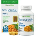 VH Nutrition Fenugreek+ | 1400mg Extra Strength Fenugreek Capsule | Equilibrio Ormonale e Supporto Energetico Integratore per Uomini e Donne | 60 capsule senza glutine
