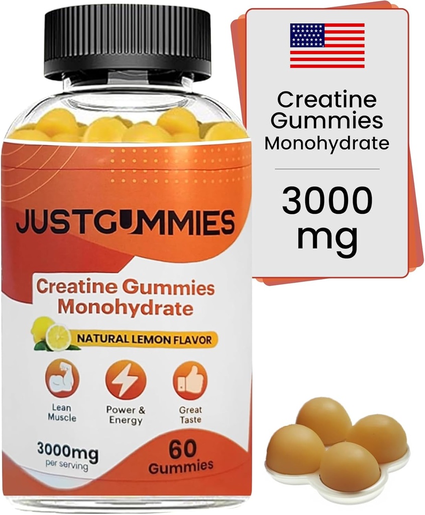 Gommies monohydratées de la créatine 3000 mg par portion