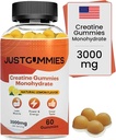 Kreatin Monohydrat-Gummi 3000 mg Pro Servieren | Creatine Infused Gummis, um Kraft zu erhöhen und Muskel zu bauen, Vegan, Lemon Flavor, 60 Count