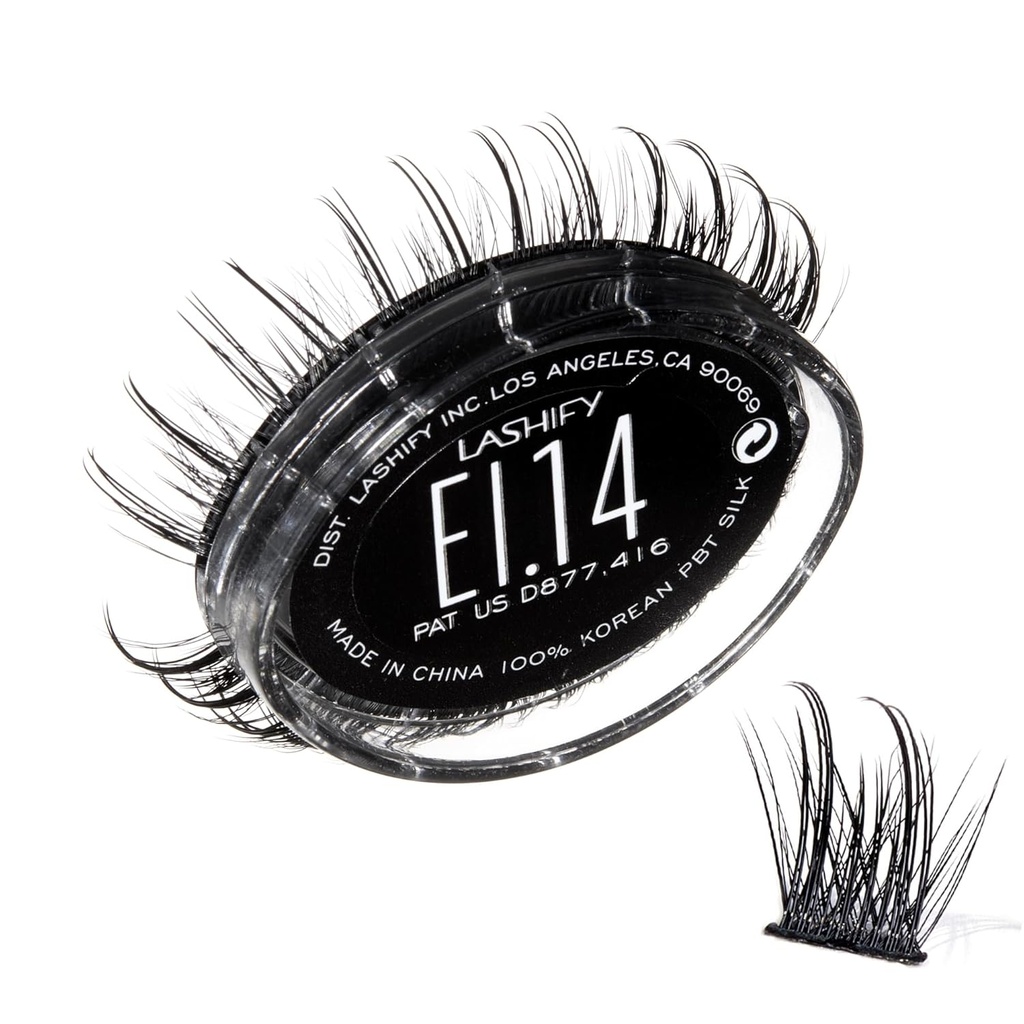 Lashify Extreme Ice 14mm Gossamer DIY Eyelash Extensions Refill, la prima mai Dual-Fibered Lash che Caratteristiche sia sottile e spesso fibre, nero, facile False Lashes