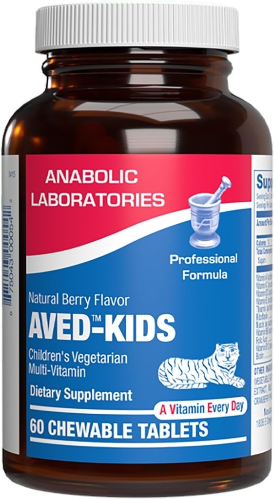 Multivitamine à croquer pour enfants 25-en-1 - Multivitamine à base clinique pour enfants avec des vitamines de magnésium de fer A Complexe B C D E Antioxydant Extraits de fruits riches et plus - Fabriqué aux États-Unis - 1 mois d'approvisionnement