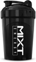 MIXT Energy Shaker Bottiglia, 16 oz. Shaker Bottiglia, BPA Free & Lid Mixing Technology (16 oz, Nero)