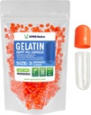 XPRS Nutra Size 3 capsule vuote - 500 conta capsule Gelatin vuote - pillole DIY Capsule Filling - Pure Bovine Pill Gel Caps Fillable Do-It-Yourself Vitamins and Supplements (Orange/Clear)