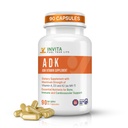 INVITA ADK - Vitamine A1, Vitamin D3 5000 IU & K2 MK7 Supplement - Physician Formulated Bone & Immun System Support - Glutenfrei, Non-GMO - 90 Vegetarische Kapseln für Männer & Frauen