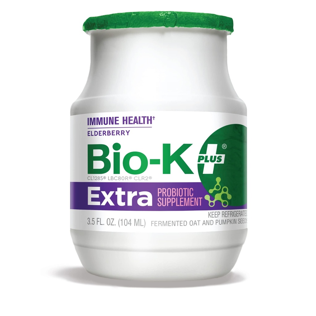 Bio-K Plus Organic Elderberry Immun Extra Probiotic 6Pk, 3.5 Fz
