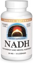 Source Naturals NADH 20mg, stimuler l'énergie et l'alerte mentale*, 10 Lozenges