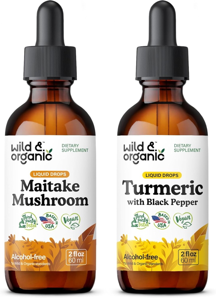 Maitake Pilz Tinktur 2 fl oz & Kurkuma Tinktur 2 fl oz