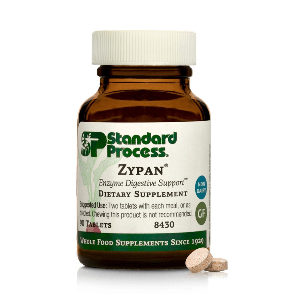 Standard Prozess Zypan - Verdauungshilfe-Ergänzung - HCI-Ergänzung mit Pancreatin, Betaine Hydrochlorid & Pepsin - Unterstützung Macronutrient Digestion - 90 Tabletten