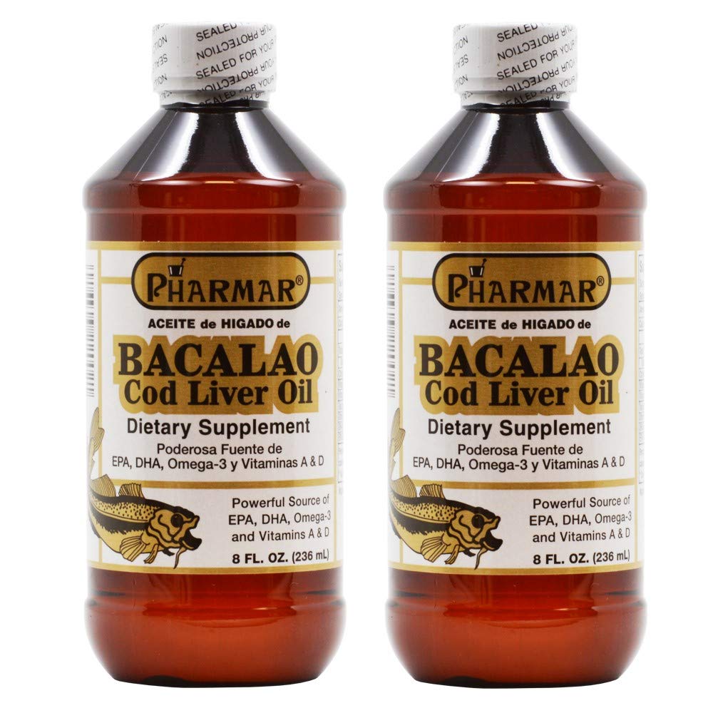 Aceite De Higado De Bacalao 8 Oz. Kabeljau Öl 2-Pack