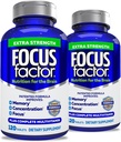 Fokusfaktor Erwachsene Extrastärke, 120 Count- Brain-Ergänzung für Gedächtnis, Konzentration, Fokus - DMAE, Vitamin D, DHA- Brain Health Supplement – Trusted Formula- Brain Vitamins, Fokus Pillen (2 pk)