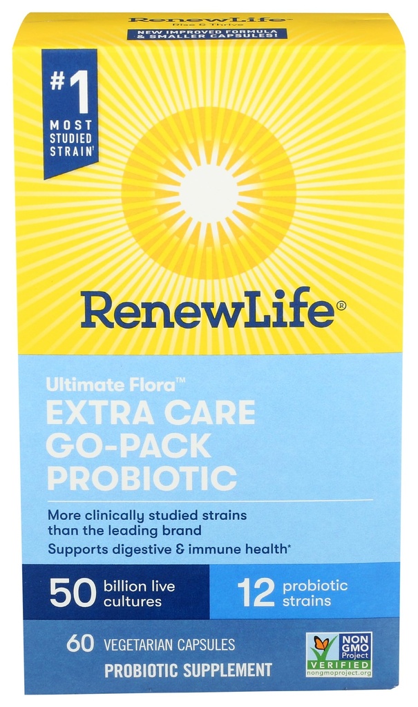 Renouveler la vie soins supplémentaires Ultimate Flora Probiotique 50 milliards Go Pack, 60 Ct