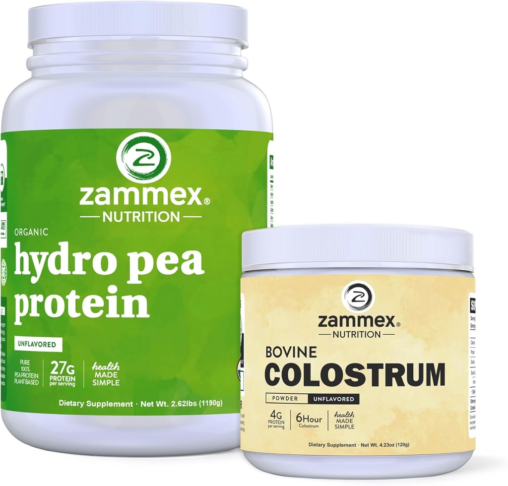 Zammex Poudre de protéines de pois + Poudre de colostrum bovine