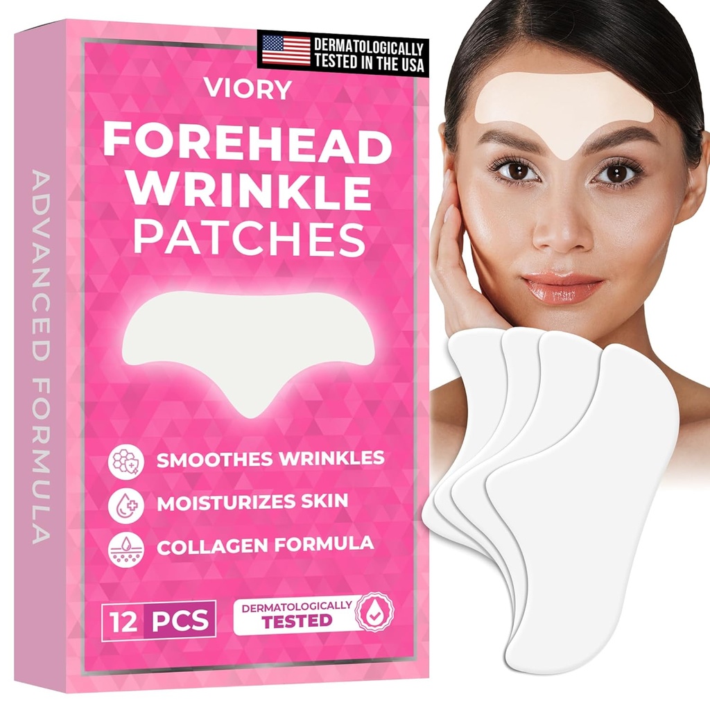 Patchs à rides avant Smoothing Overnight - Patchs anti-rides pour le visage et la tête avant Fine Lines & Flow Lines - Avec Aloe, Collagène, Vitamine E, Acide Hyaluronique