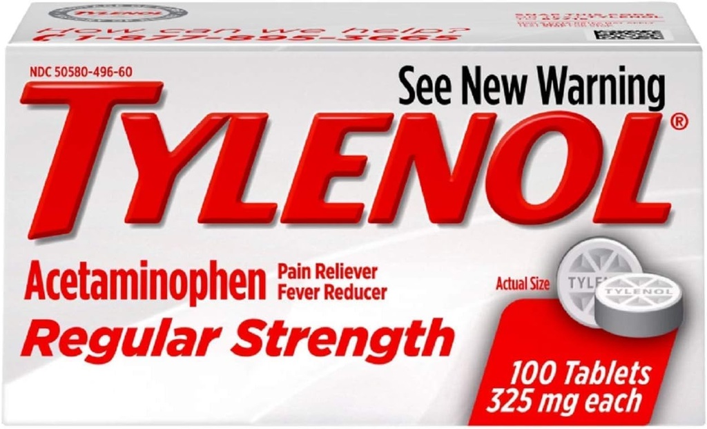 TYLÉNOL TABS REG/STR 100 6-Pack