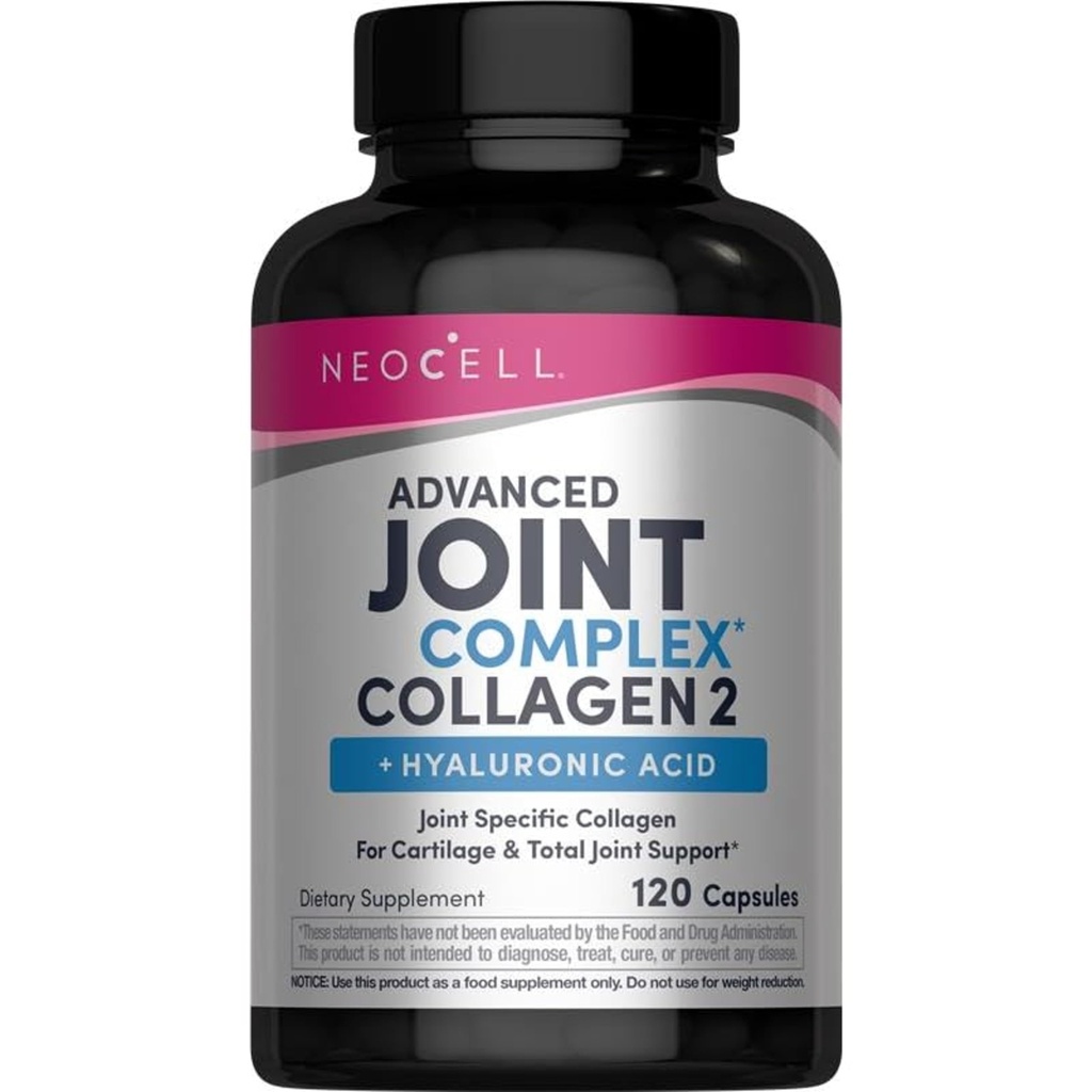 NeoCell Joint Complex Supplement | 120 capsule | Plus Acido Ialuronico | Collagene Tipo II