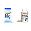 SlowMag Muscle + Cuore Magnesio cloruro con supplemento di calcio per sostenere il rilassamento muscolare & Jarrow Formulas MagMind Brain Health con Magtein (Magnesium L-Threonate), supplemento dietetico