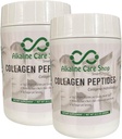 Alkaline Care | Peptidi di collagene idrolizzati per le donne e gli uomini | Polvere di collagene multi-tipo per capelli, ossa, pelle, unghie e giunti |10g Peptidi di collagene per porzione | Set di 2 | 21Oz (600g)