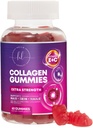 Peptidi di collagene Gummies con 2500 mcg Biotina - Integratore multi collage di proteine idrolizzate I & III con Vitamina C & Zinc - Supporto per capelli, pelle, unghie, Pomegranato gustoso - 60 Gummies