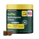 Wuffes 23-in-1 Hunde Multivitamin Ergänzung für Hip & Joint, Haut & Coat und Immunsystem Unterstützung mit Omega 3, Eisen, Zink, Vitamin C - Mineralien & Vitamine für Senior Dogs und Welpen - 30 Soft Chews